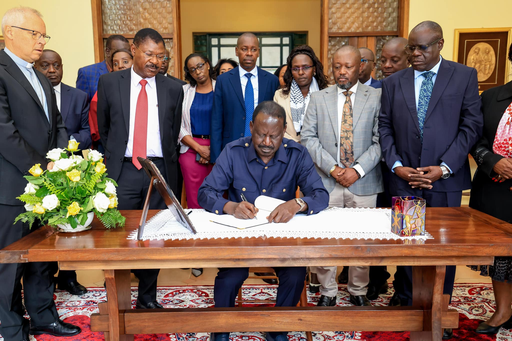 Speaker Wetang’ula, lead members of the National Assembly in offering their condolences at the Apostolic Nunciature in Nairobi