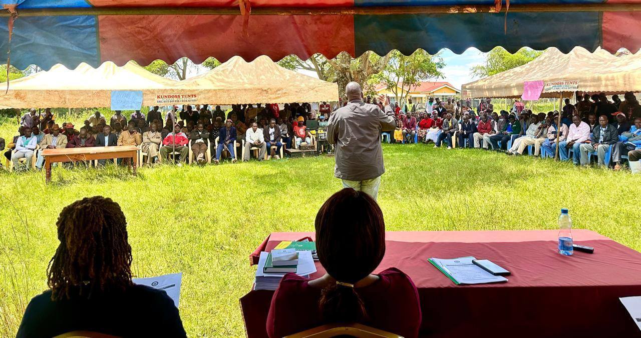 Residents of Endebess Constituency, Trans Nzoia County, turn up in large numbers to take part in the ongoing Public Participation exercise on the Constitution of Kenya (Amendment) Bill, 2025.
