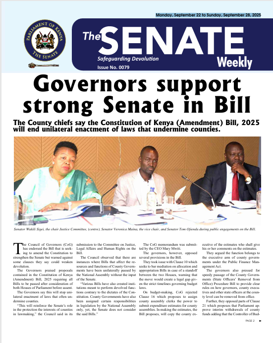 Senate Weekly, Issue No. 0079 ::   Monday, September 22 to Sunday, September 28, 2025