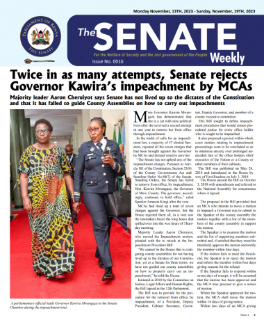 The Senate Weekly - Issue No. 16