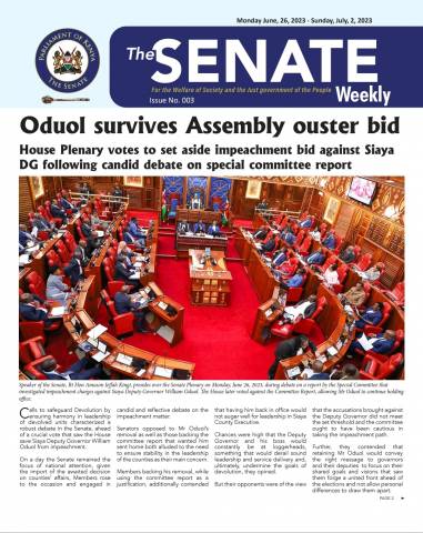 The Senate Weekly: Issue No.003